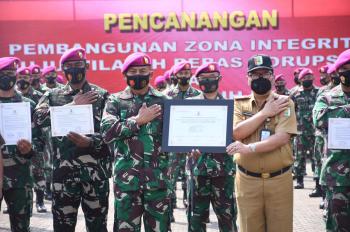 Brigif 4 Mar/BS Canangkan Pembangunan Wilayah Zona Integritas